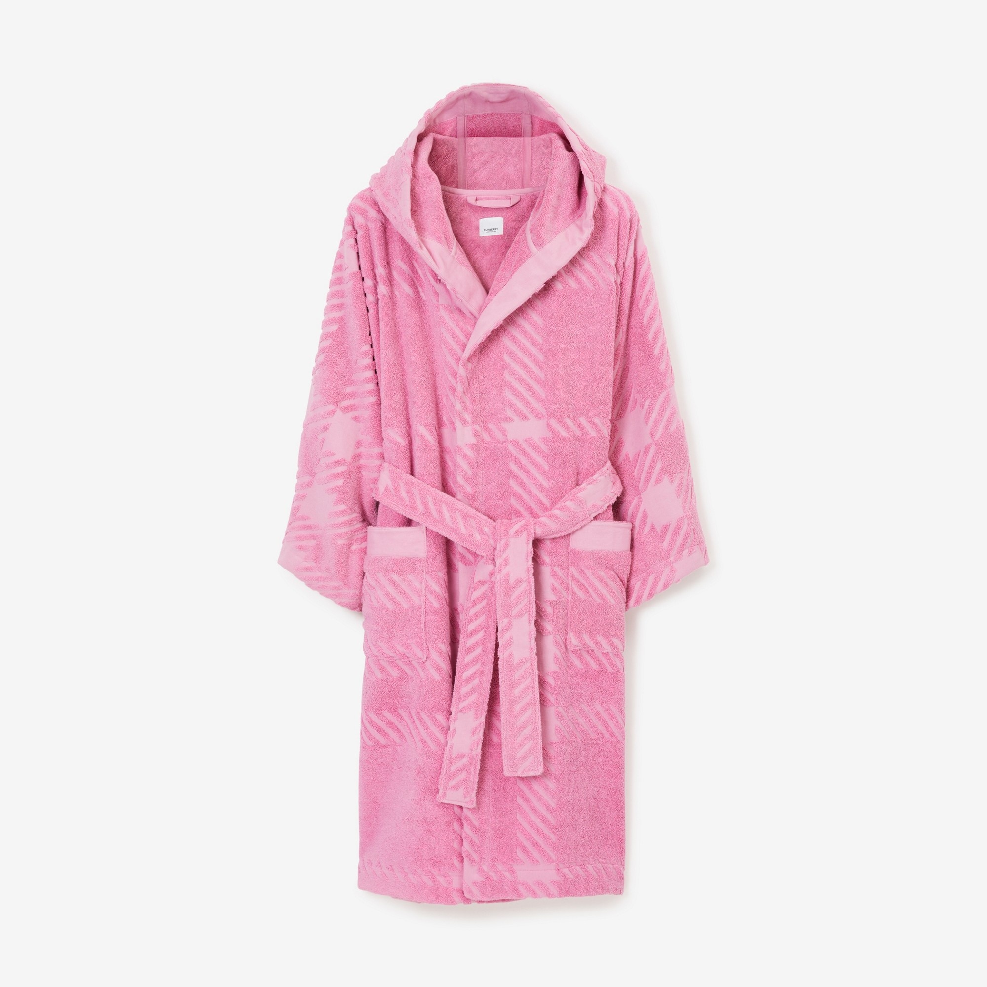 Burberry Check Cotton Jacquard Hooded Robe | REVERSIBLE