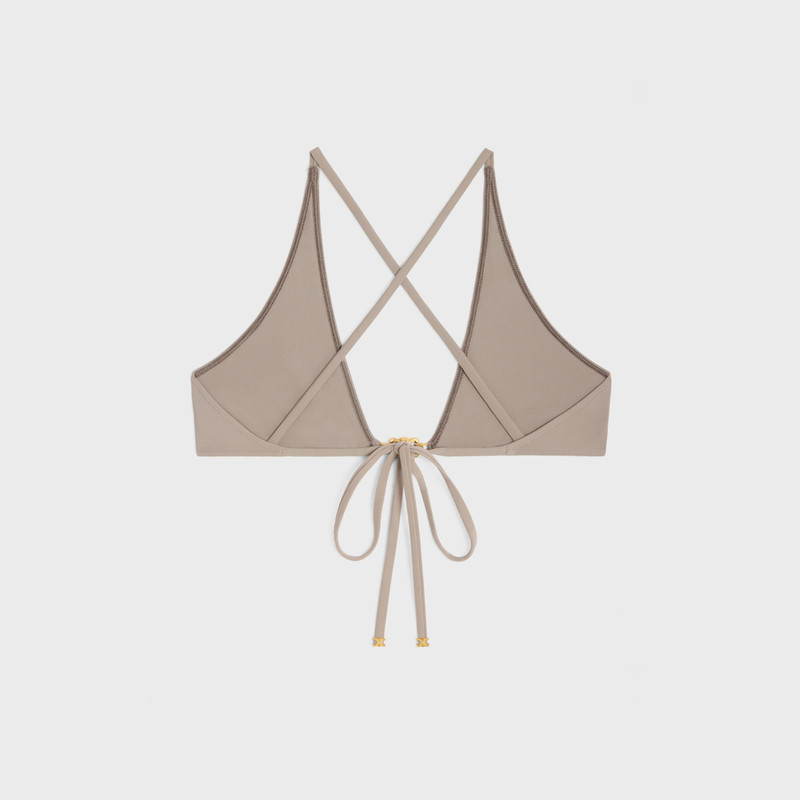 CELINE triomphe triangle top in matte jersey outlook