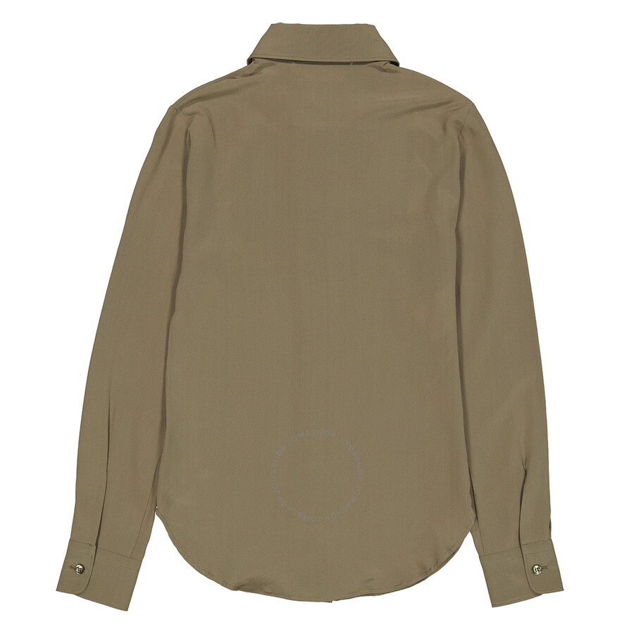 Moschino Ladies Olive Button Down Blouse, Brand Size 36 (US Size 2) - 2