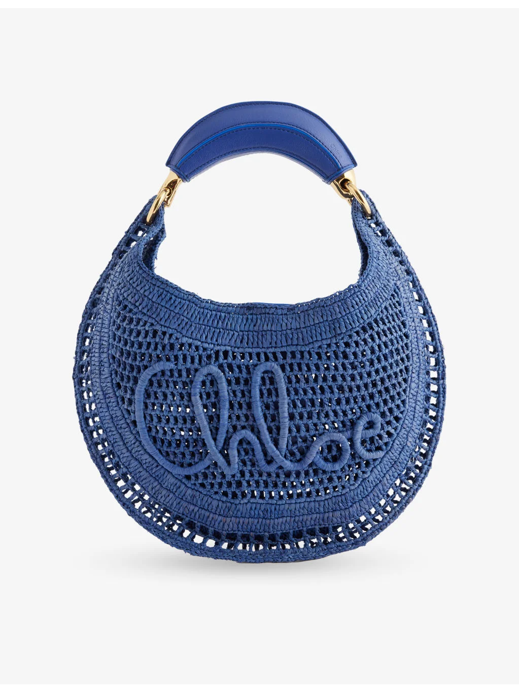 Summer Banana Raffia Top-Handle Bag - 1