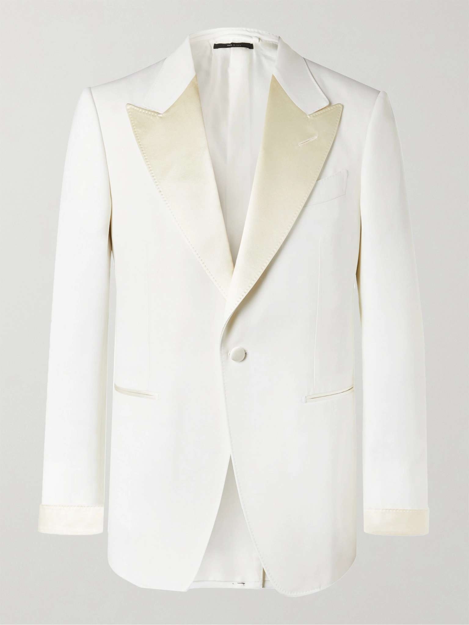 Slim-Fit Satin-Trimmed Wool and Mohair-Blend Tuxedo Jacket - 1