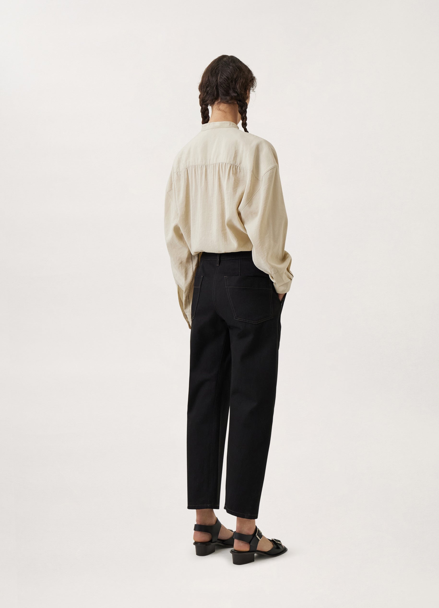 DENIM TWISTED PANTS - 4