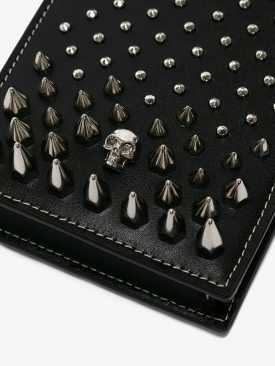 Alexander McQueen Women's Skull Phone Case With Chain in Black outlook
