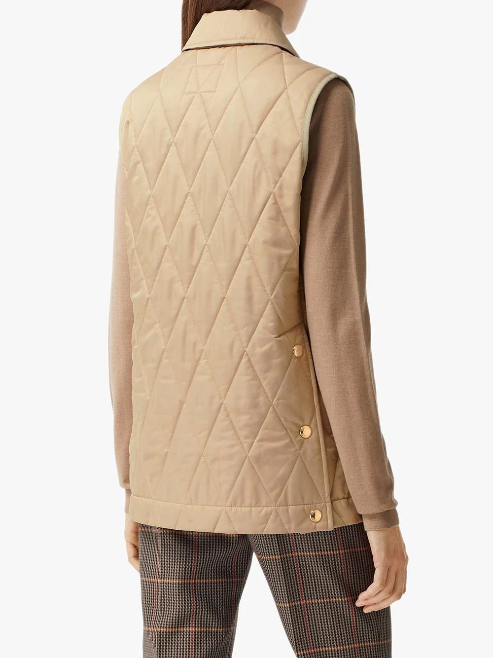 diamond-quilted gilet - 4