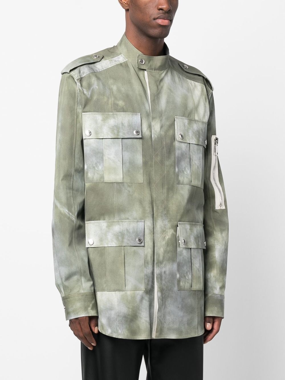 faded-effect military jacket - 3