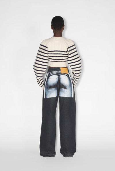 Jean Paul Gaultier THE CRISS CROSS KNIT MARINIÈRE SWEATER outlook