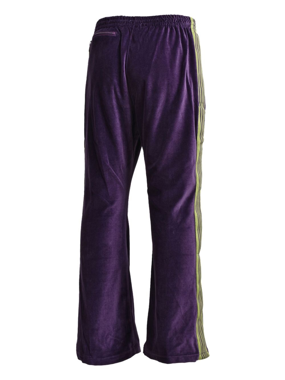 side-stripe velour track pants - 2