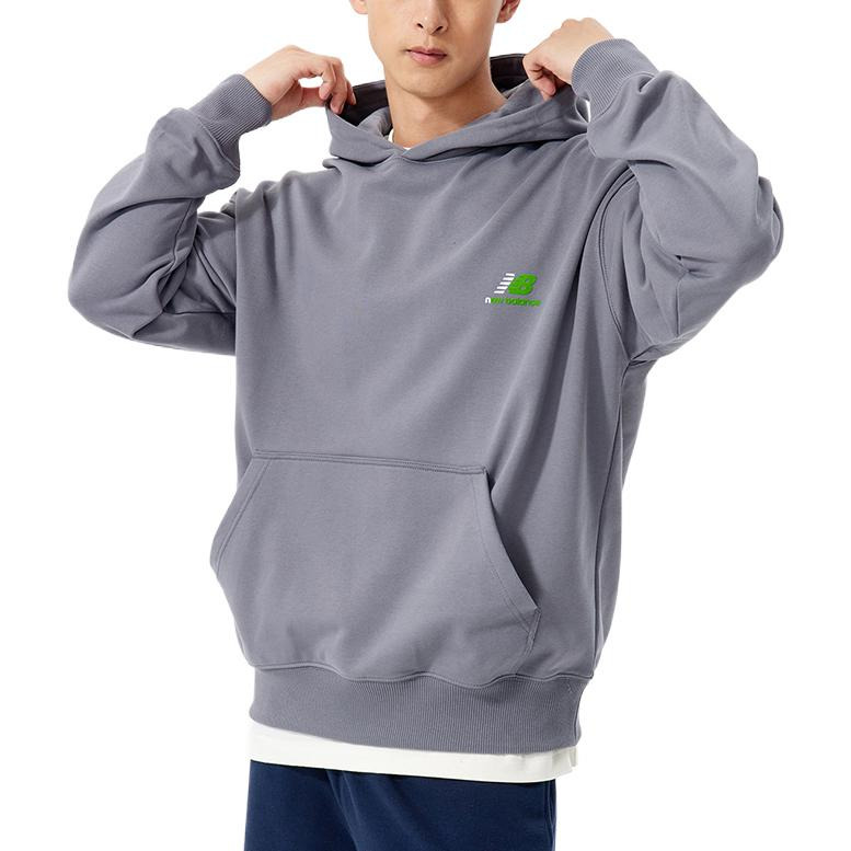 New Balance x Nice Rice Logo Hoodie 'Grey' AMT22385-SYA - 3