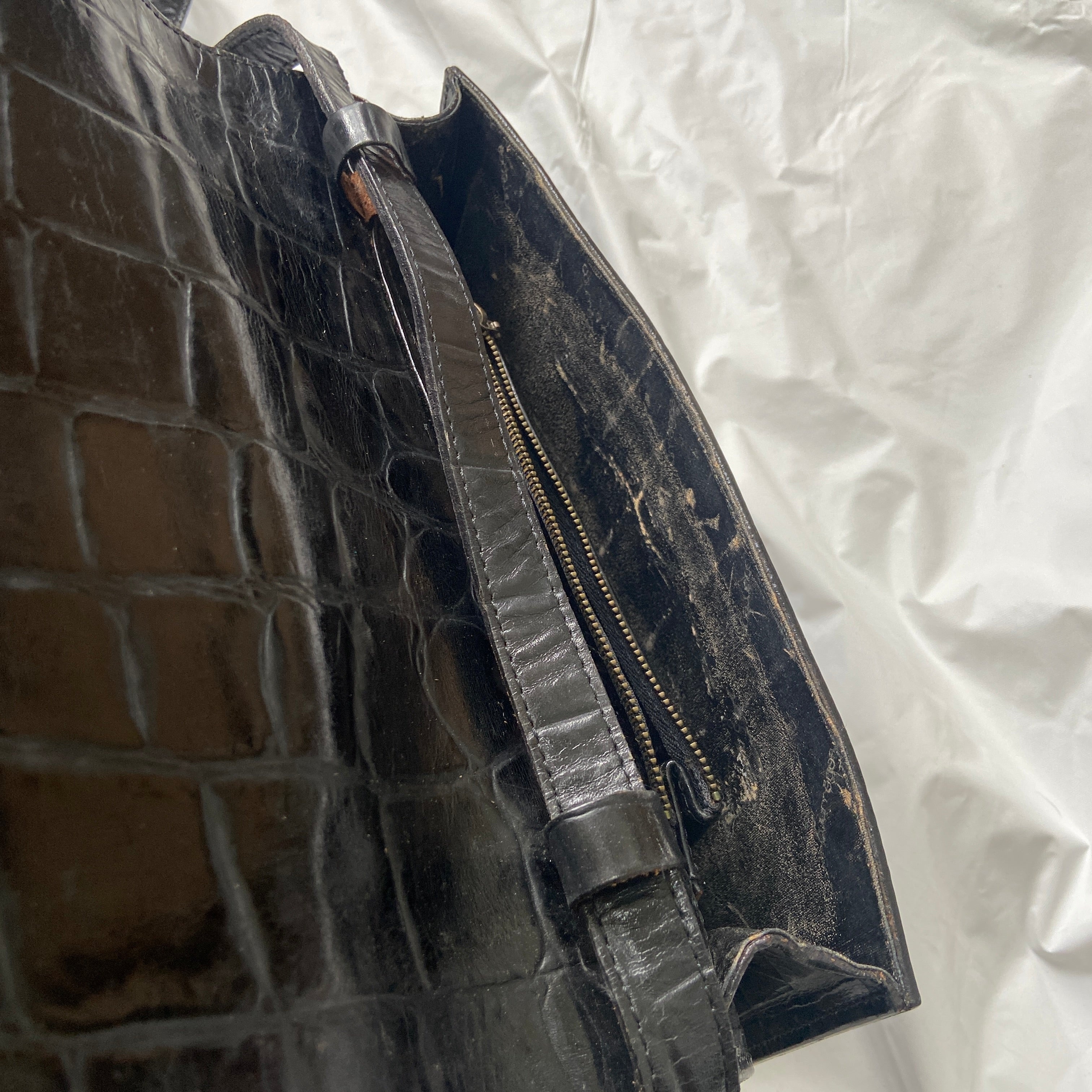 Jean Paul Gaultier crocodile calf leather handbag bag - 7