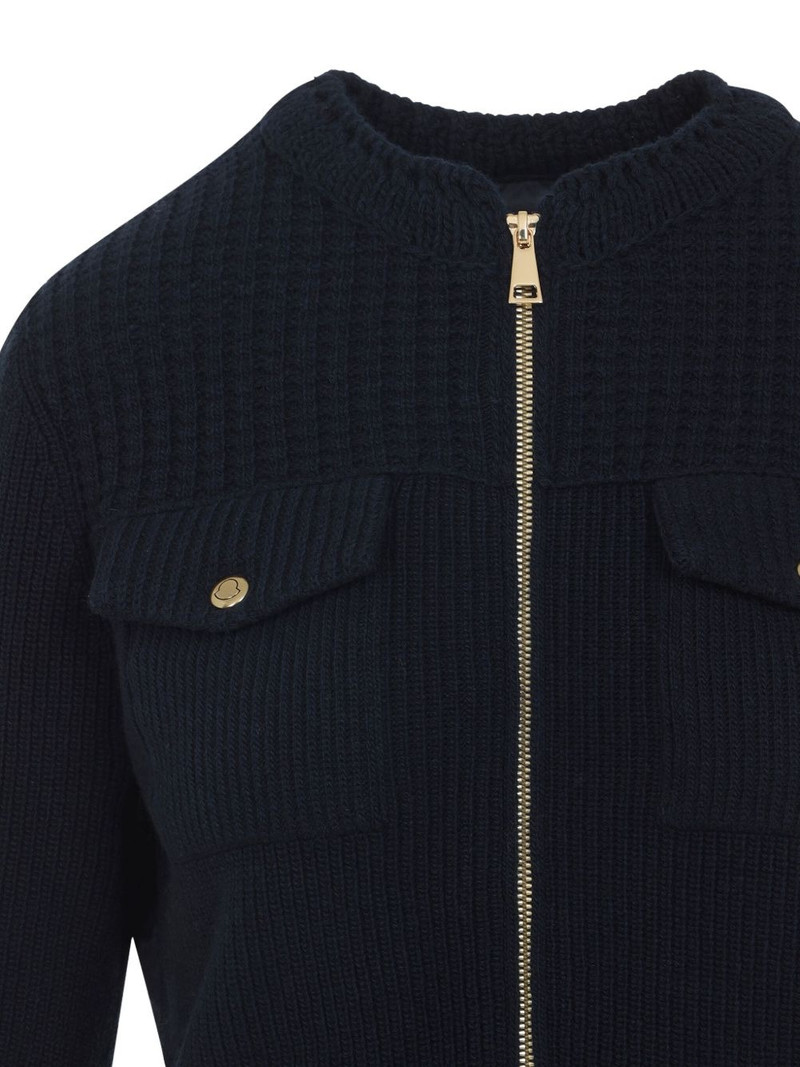 ribbed zip-front fitted jacket 3