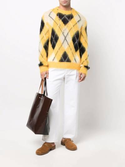 Marni argyle-check jumper outlook