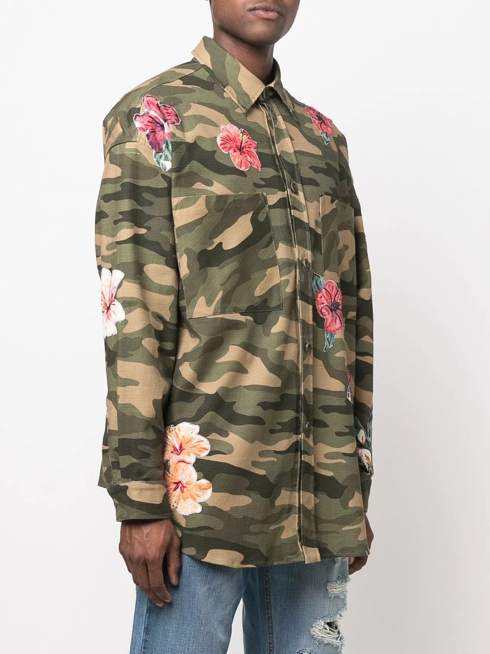 floral camouflage-print shirt - 3