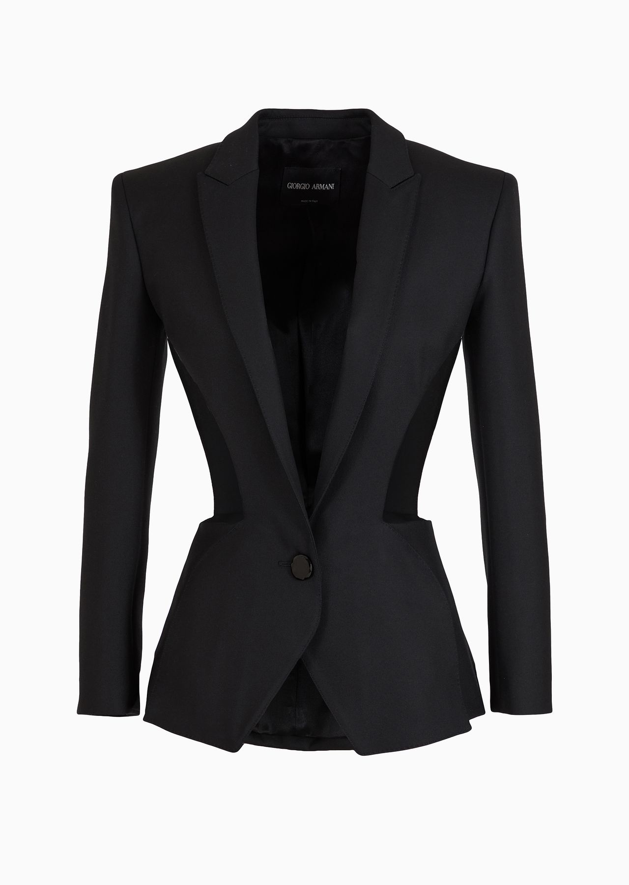Stretch, silk blend canvas single-breasted jacket - 1