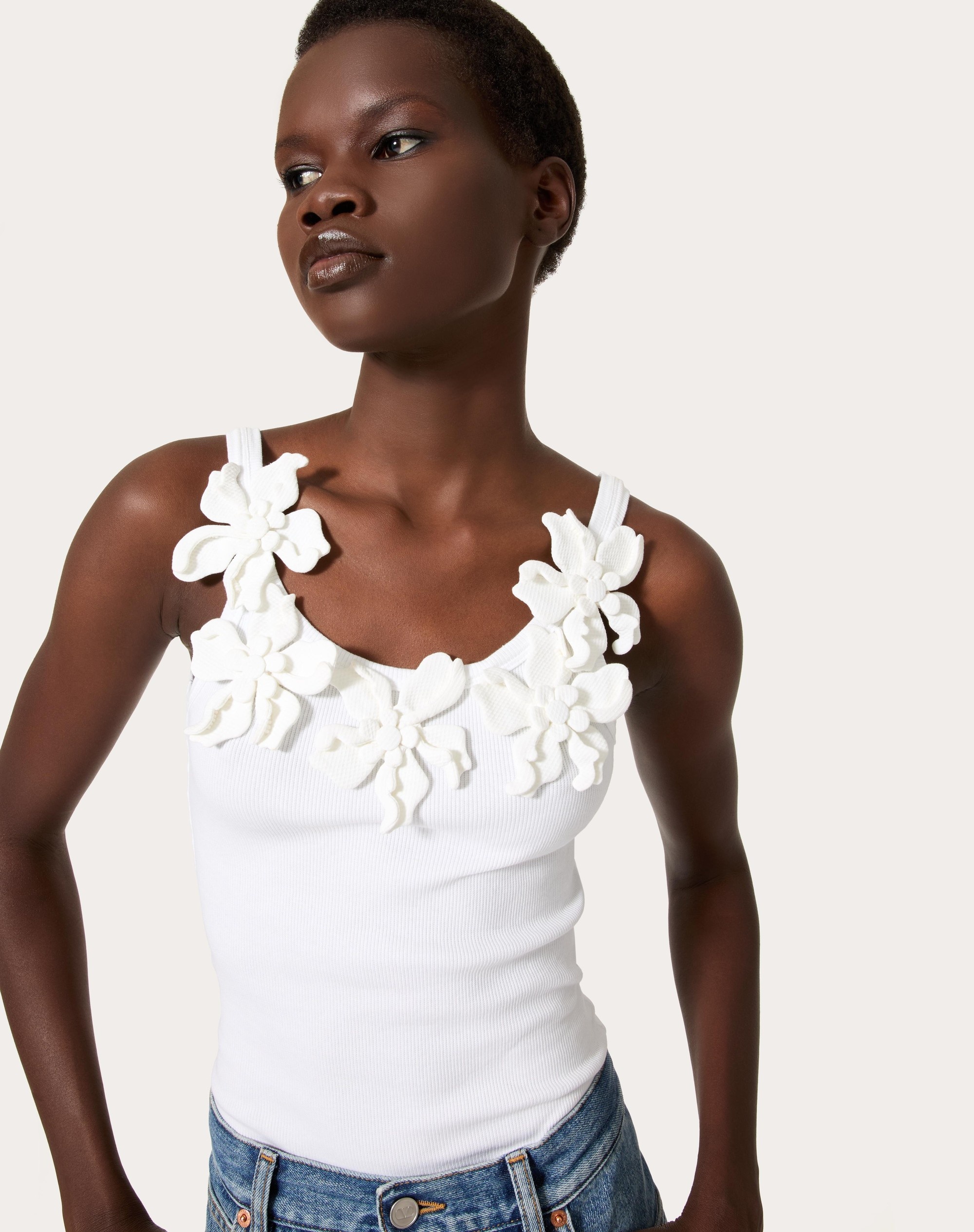 EMBROIDERED COTTON JERSEY TOP - 5