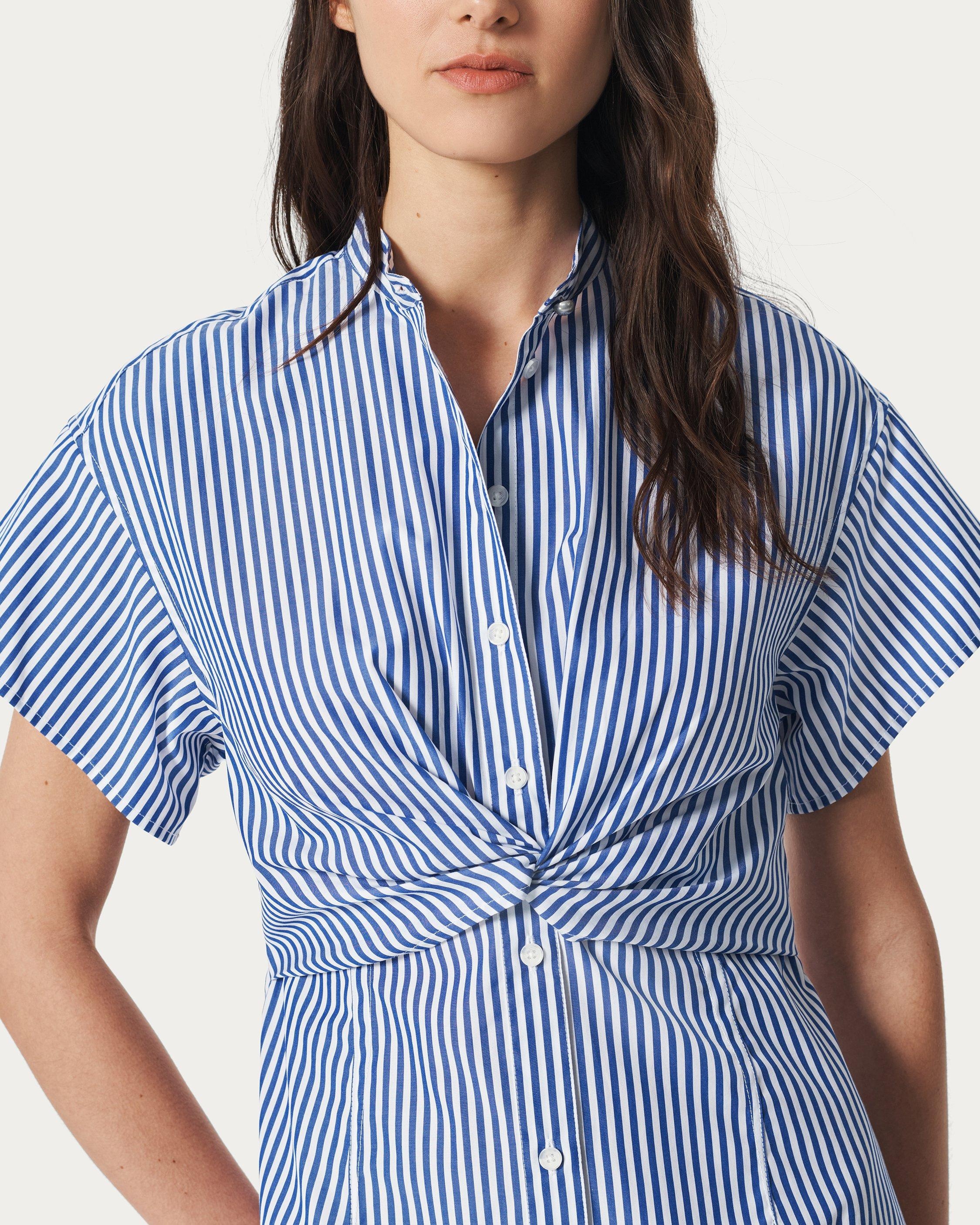 Gretchen Striped Shirt Dress - 4
