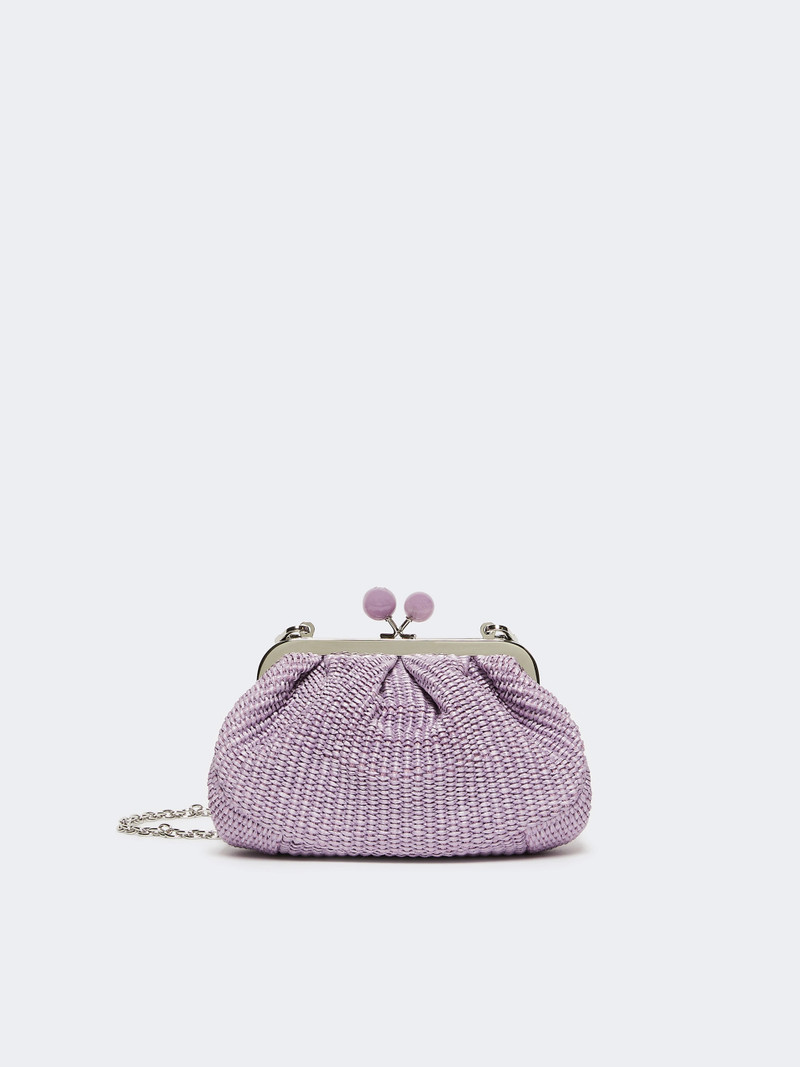 PALMAS Small raffia-effect Pasticcino Bag - LILAC 11