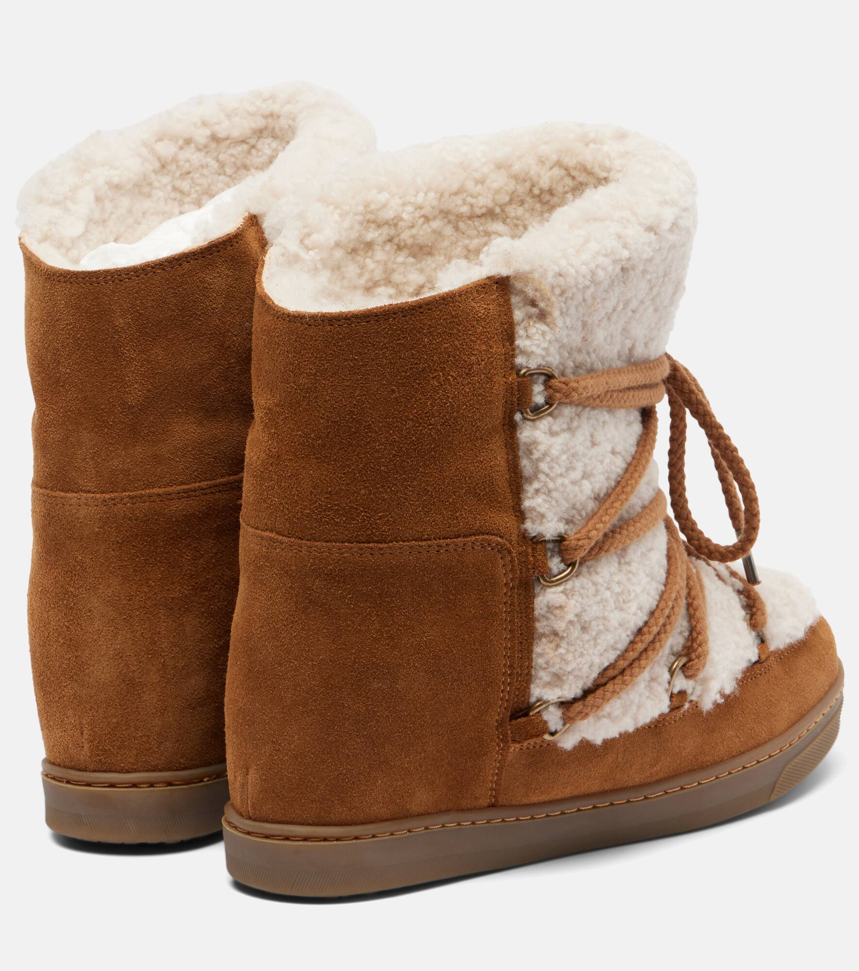 Shearling and suede snow boots - 2