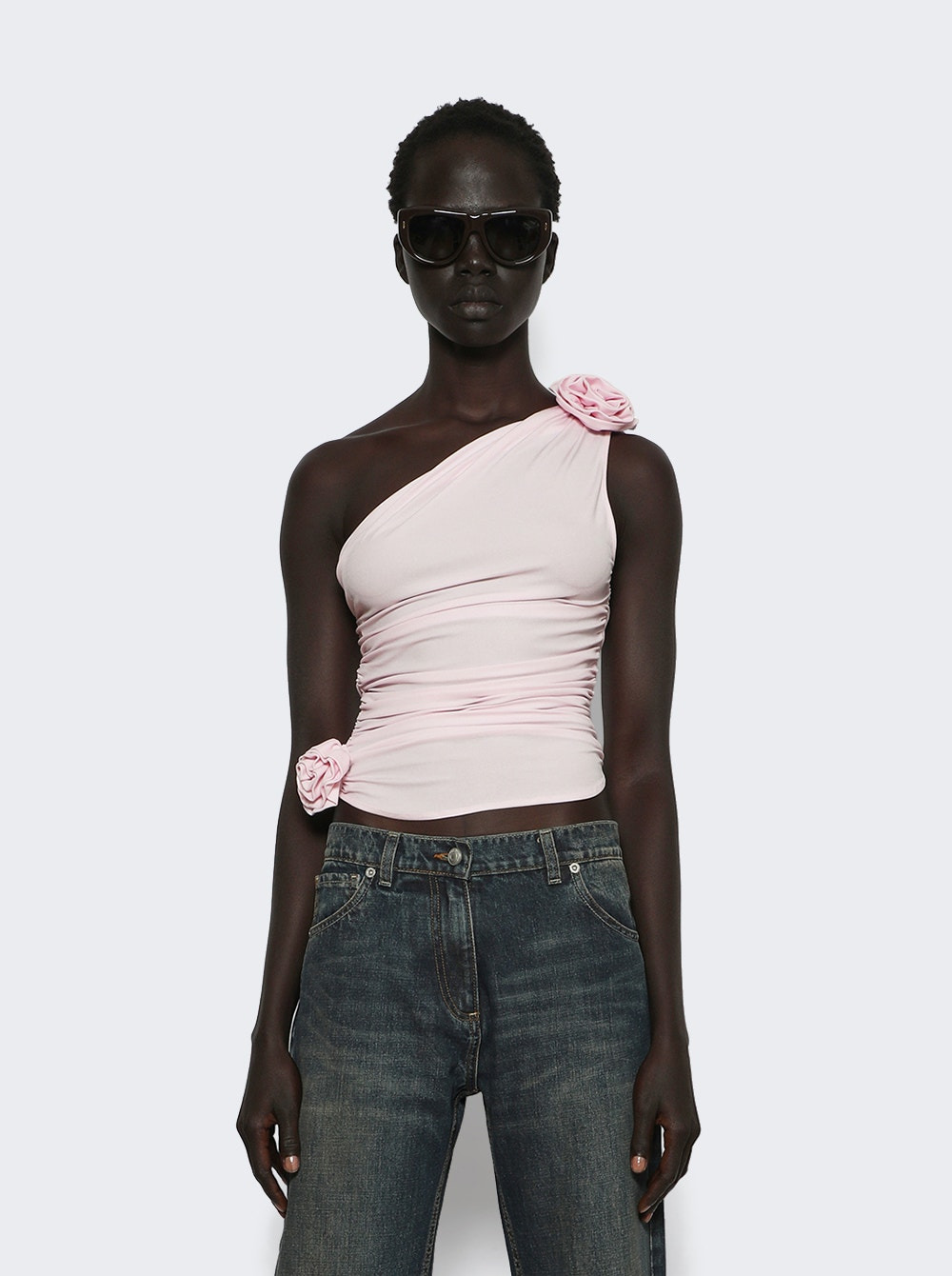 One-shoulder Top Light Pink - 2