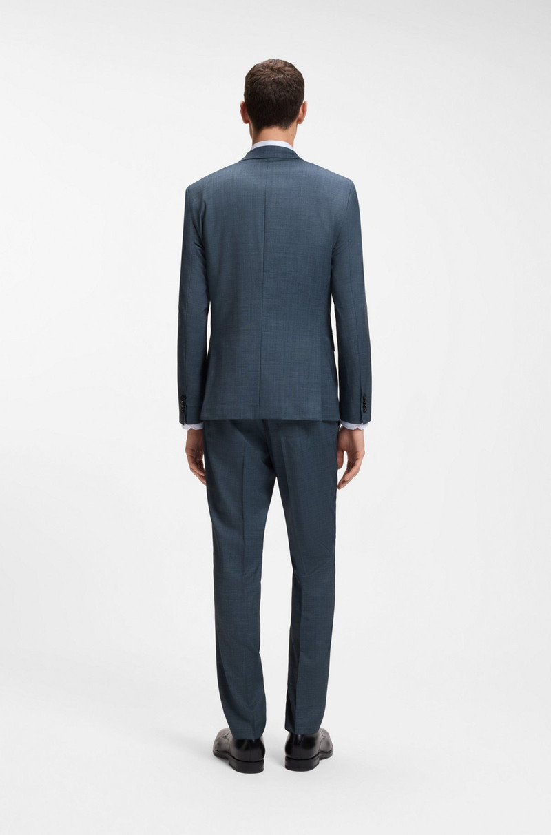 BOSS THREE-PIECE SLIM-FIT SUIT IN PATTERNED STRETCH WOOL outlook