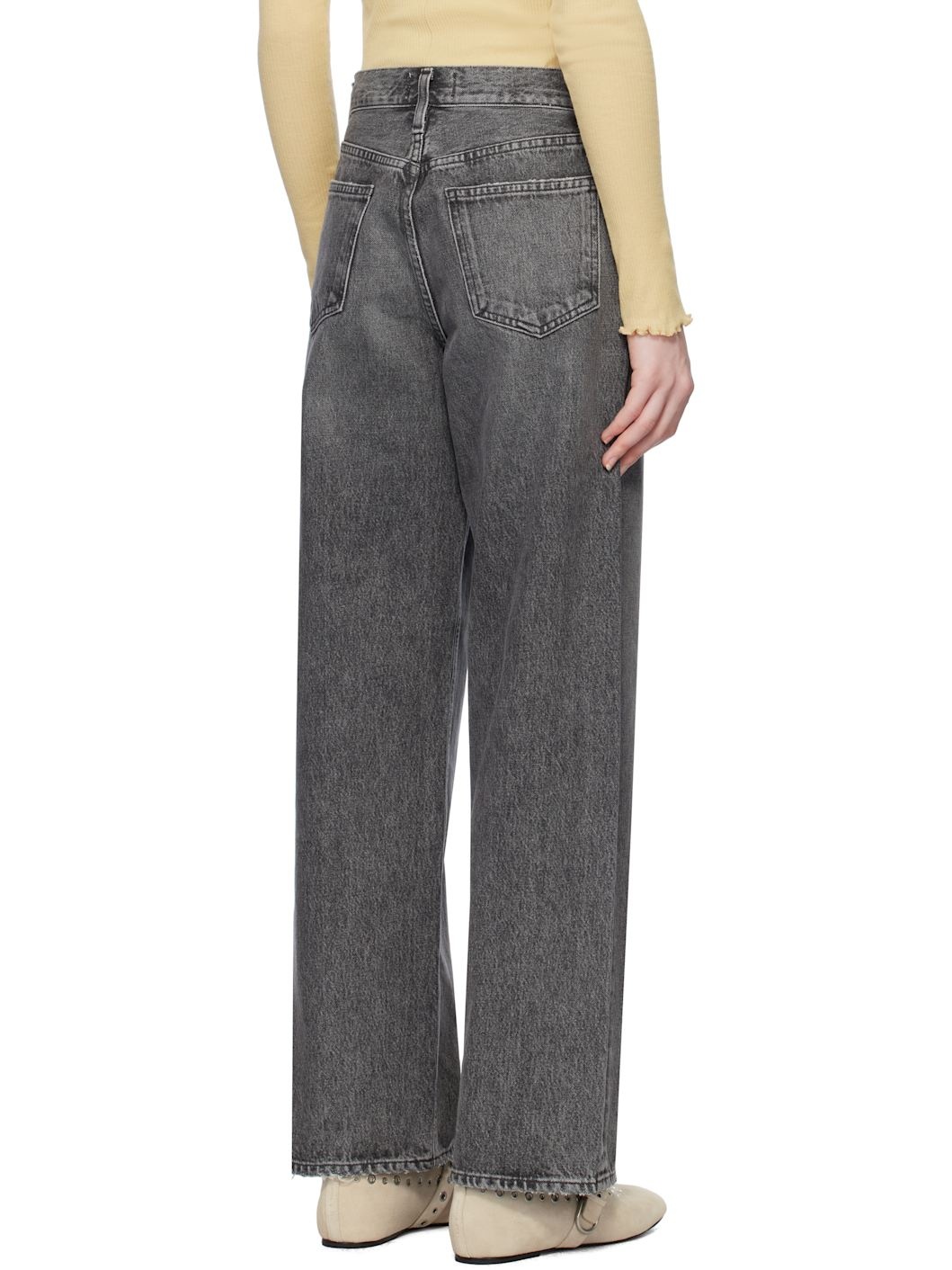 Gray Low Slung Baggy Jeans - 3