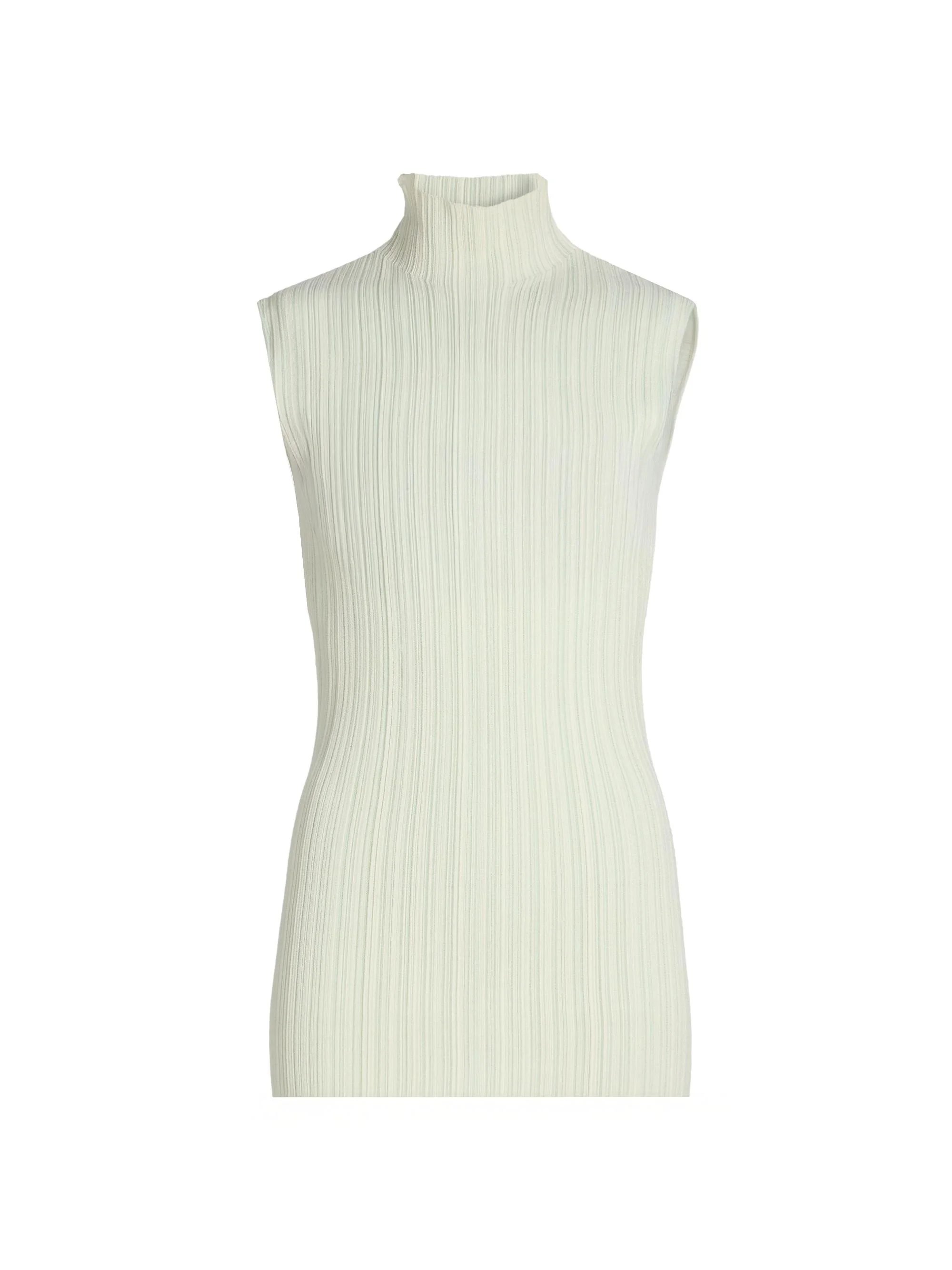 Women's Federica Micro Pleat Sleeveless Turtleneck Top - Mint - 1