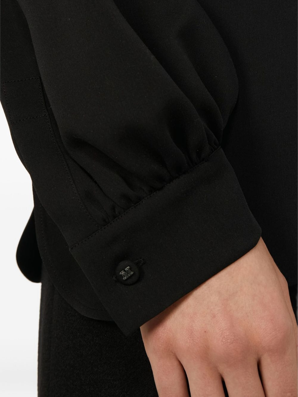 tie-neck puff-sleeve blouse - 3