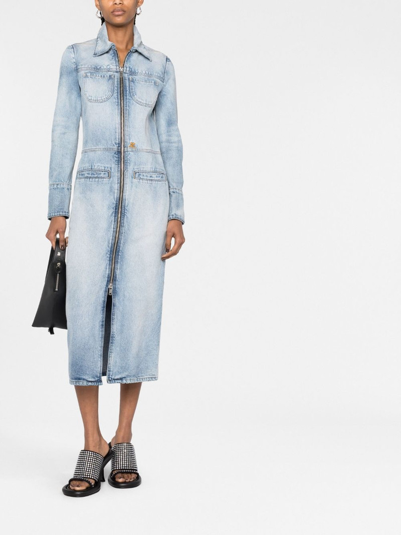 courrèges knee-length denim jacket outlook