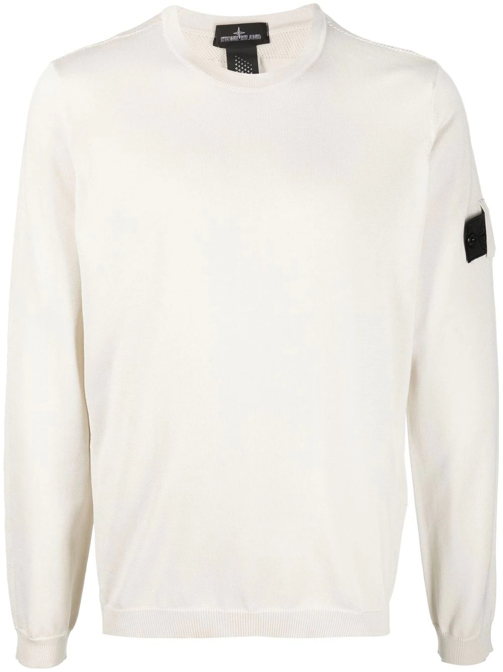 logo-patch pointelle-trimmed jumper - 1