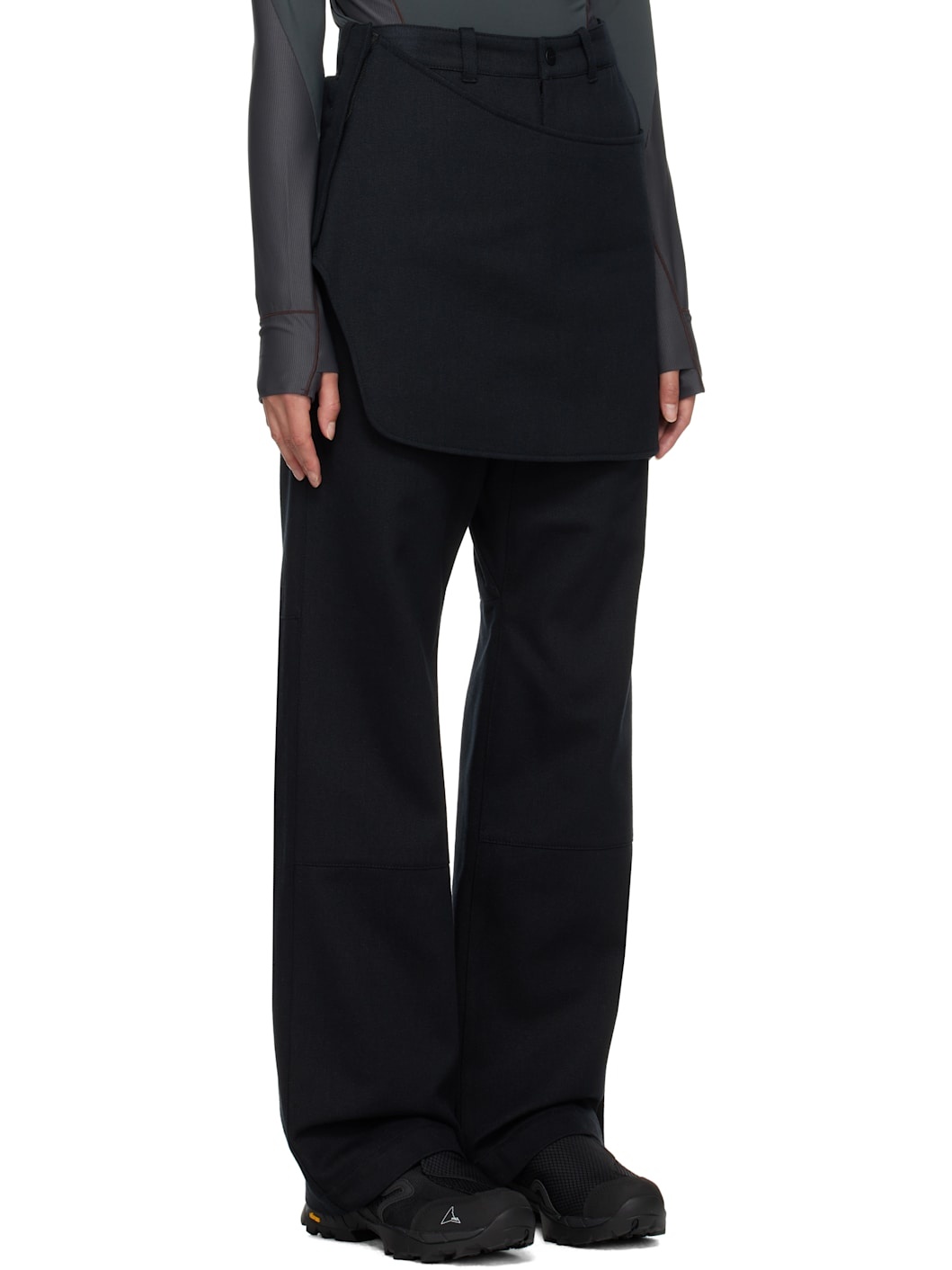 Black Flap Trousers - 2