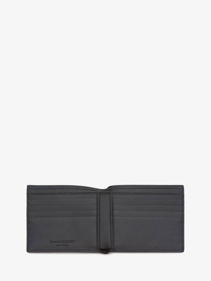 Men's McQueen Graffiti Billfold Wallet in Black/white - 4