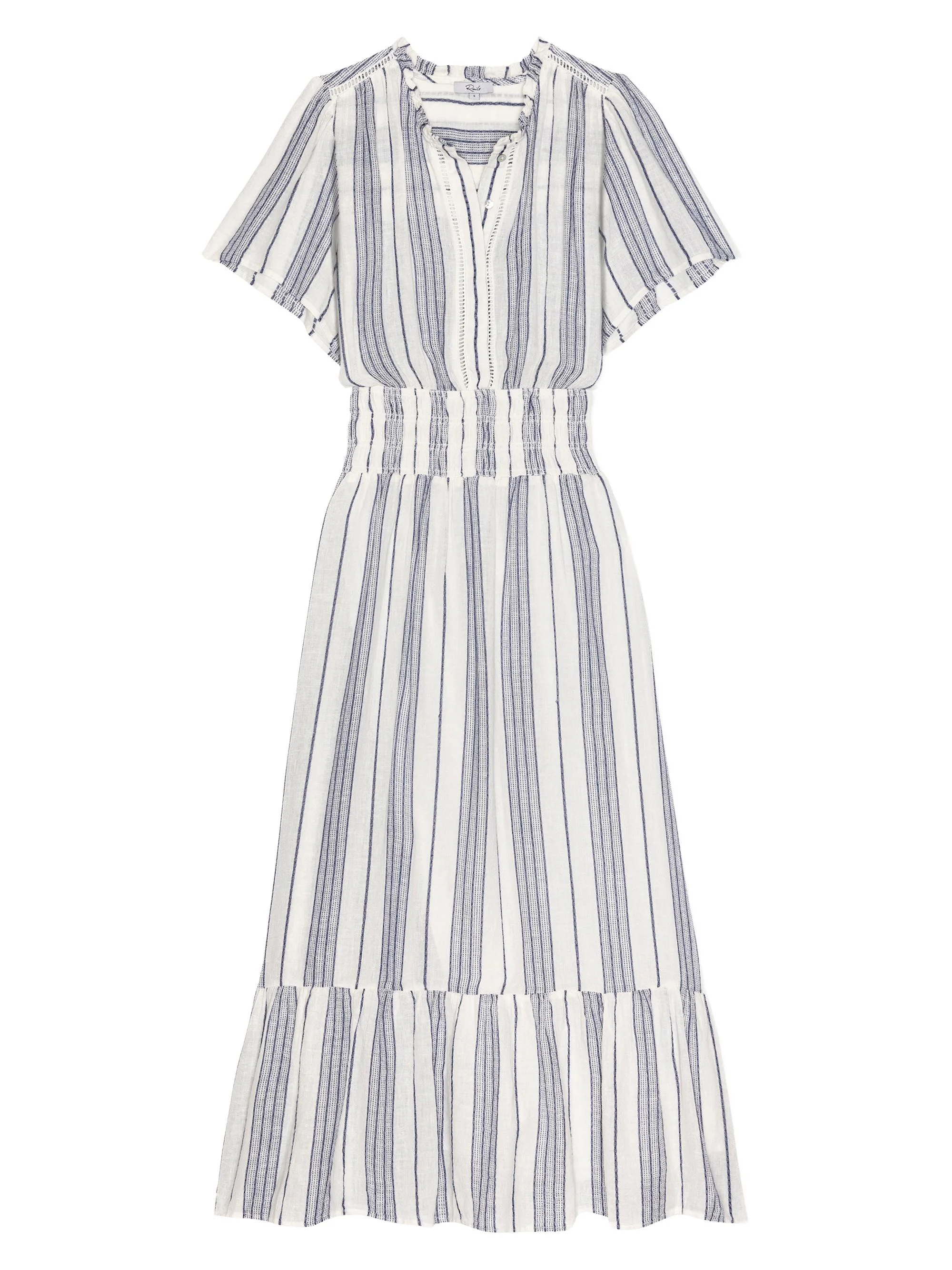 Women's Brent Linen-Blend Striped Midi-Dress - Salino Stripe - 1