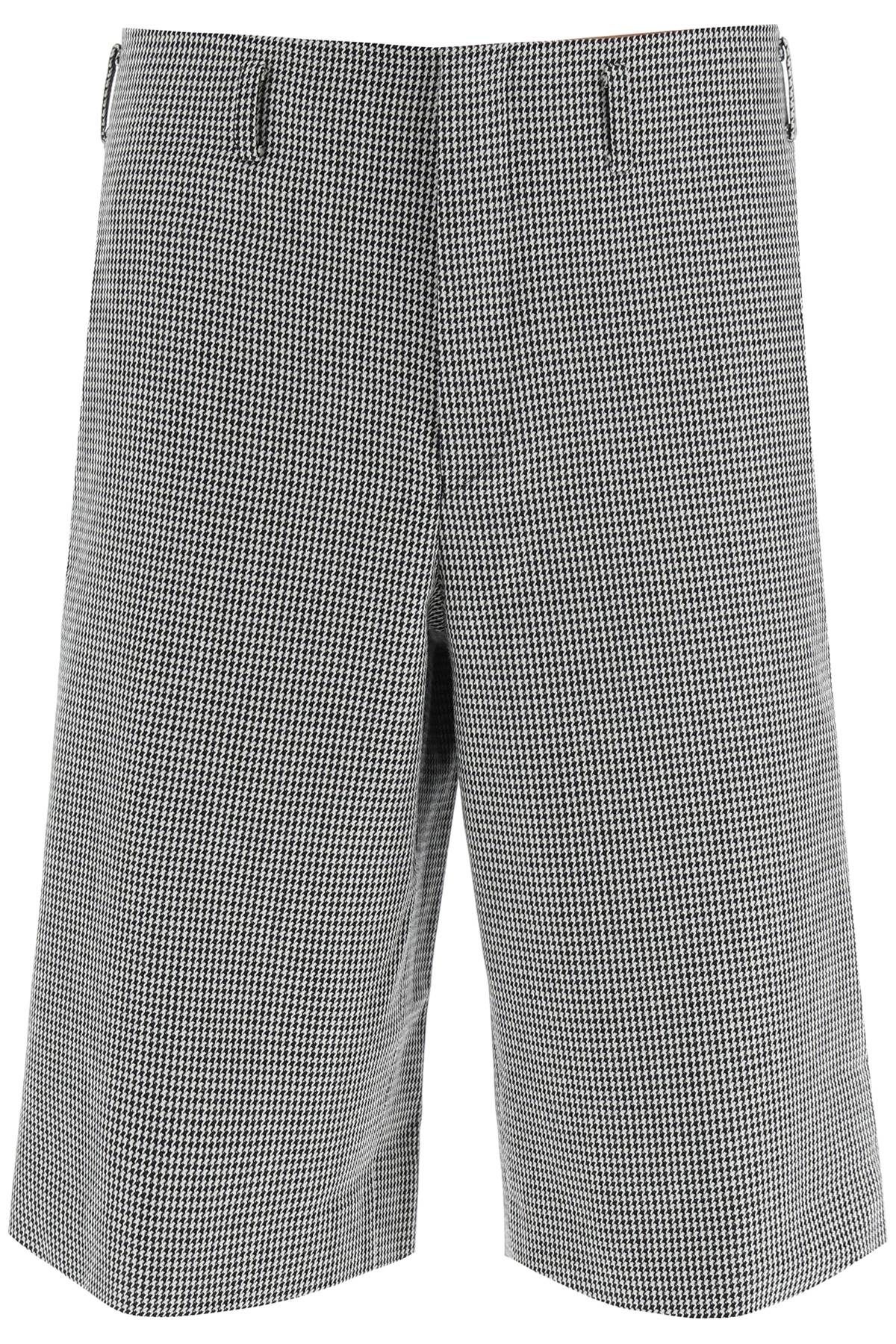 HOUNDSTOOTH WOOL SHORTS - 1