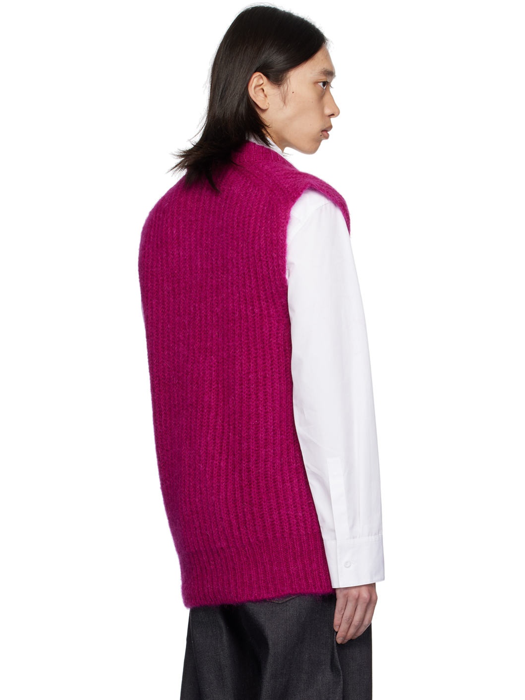 Pink V-Neck Vest - 3