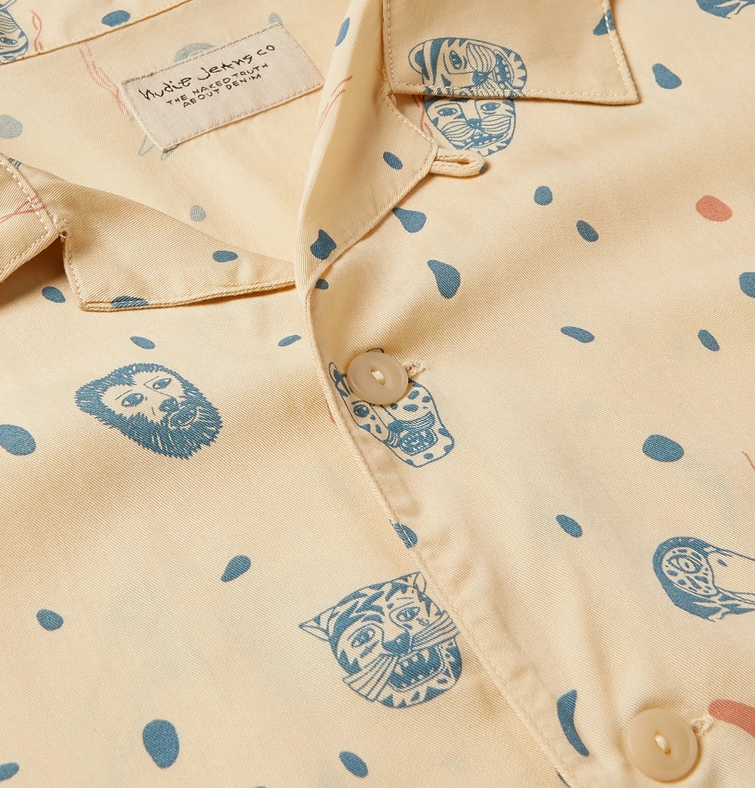 Arvid Camp-Collar Printed Lyocell Shirt - 5