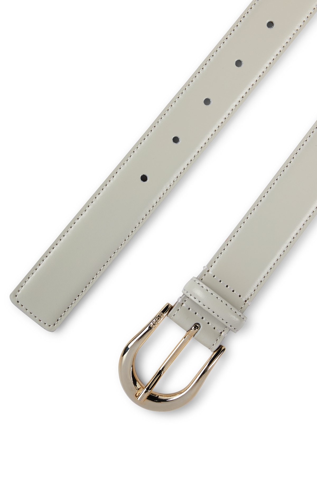 ITALIAN-LEATHER BELT WITH LOGO-ENGRAVED BUCKLE - 4