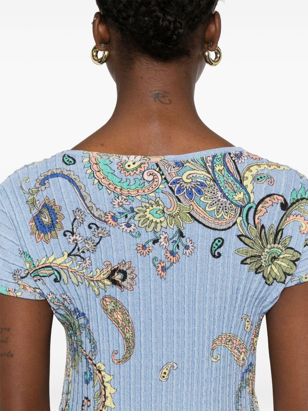 paisley-print midi dress - 5