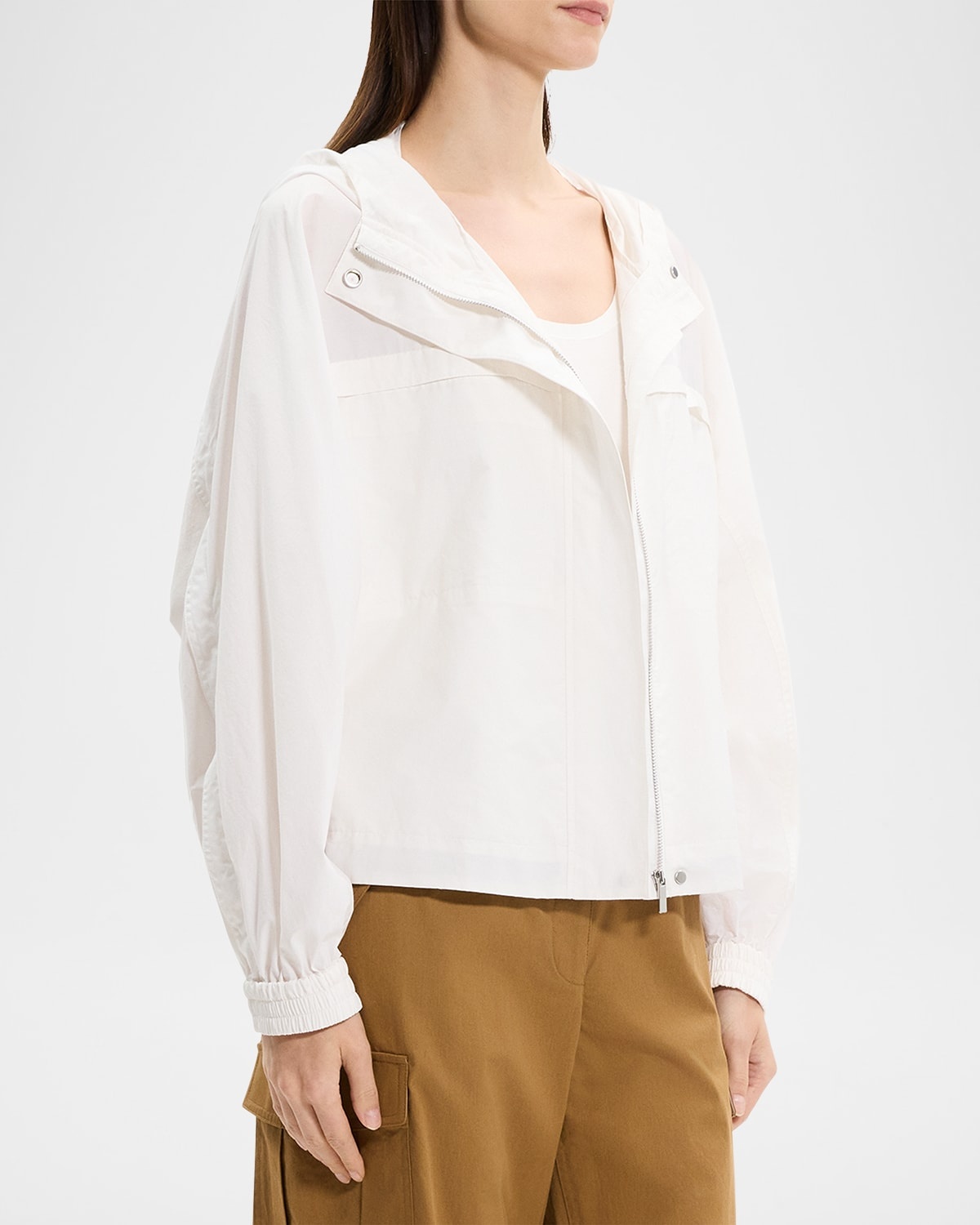 Gathered Hooded Jacket - 4