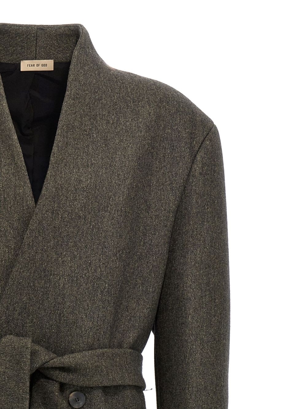collarless coat - 3