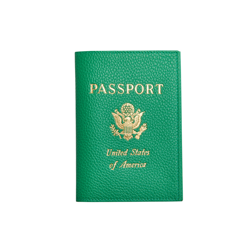 Le Foulonné Passport cover Lawn - Leather 1