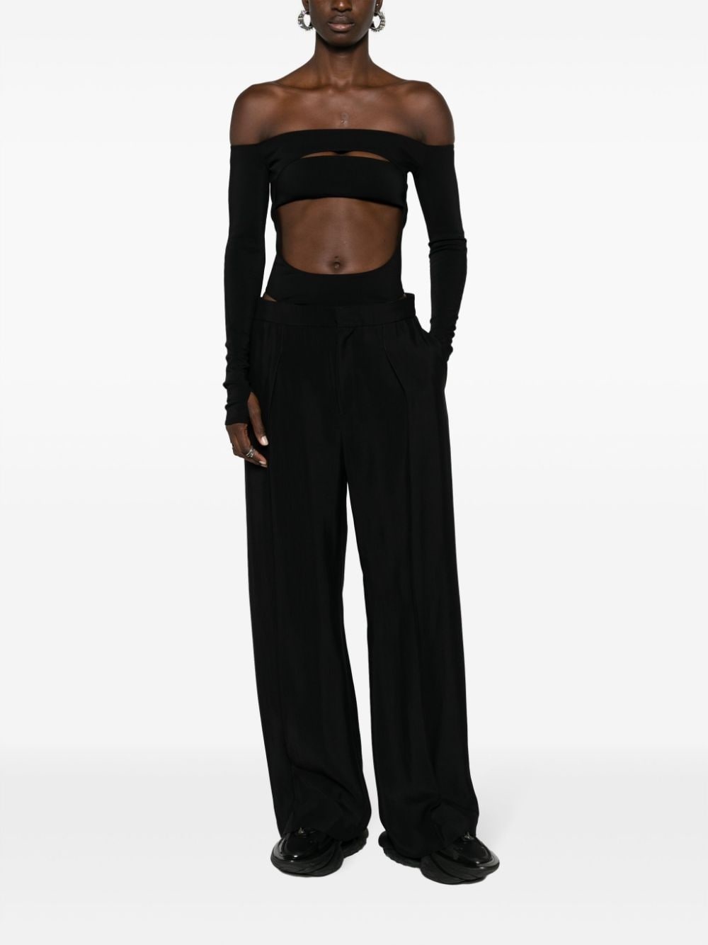 off-shoulder cut-out bodysuit - 2