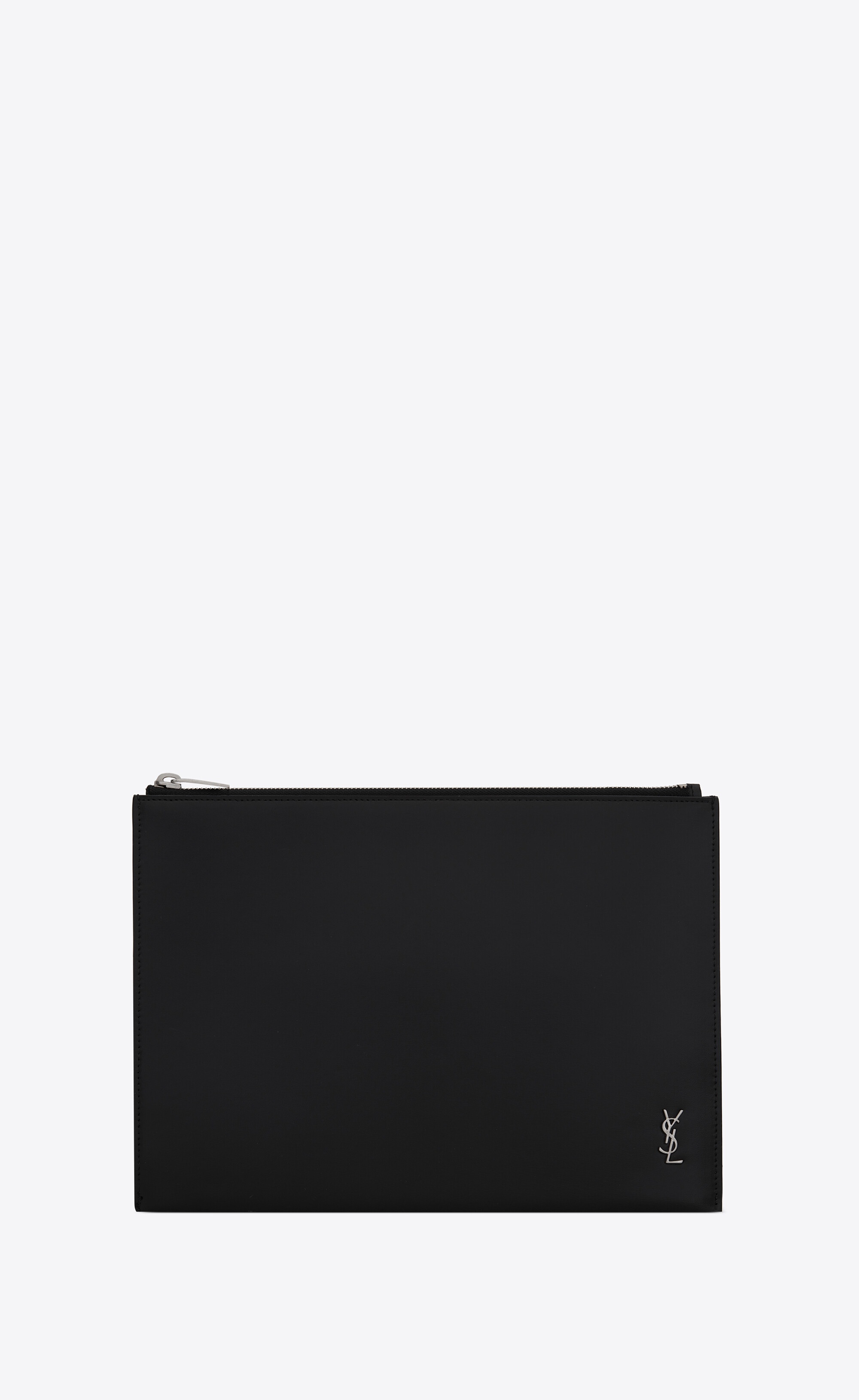 tiny monogram zipped tablet holder in matte leather - 2