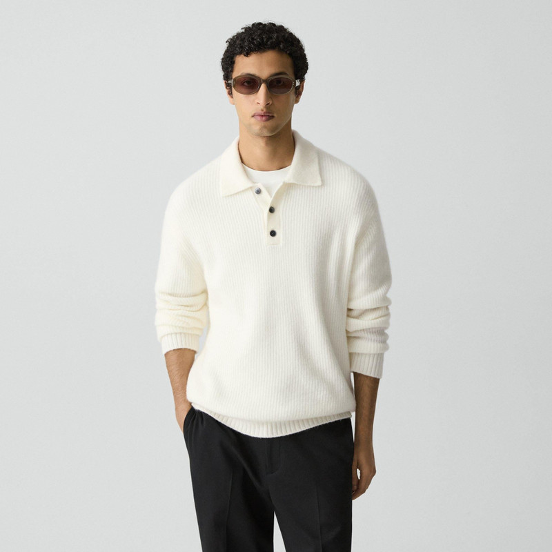 Relaxed Polo Sweater in Astor Wool 3