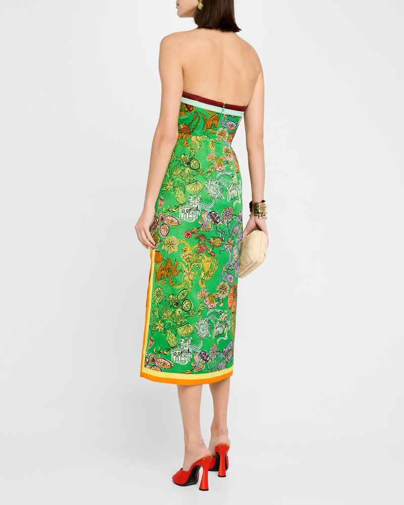 ALÉMAIS Fiesta Strapless Midi Dress outlook