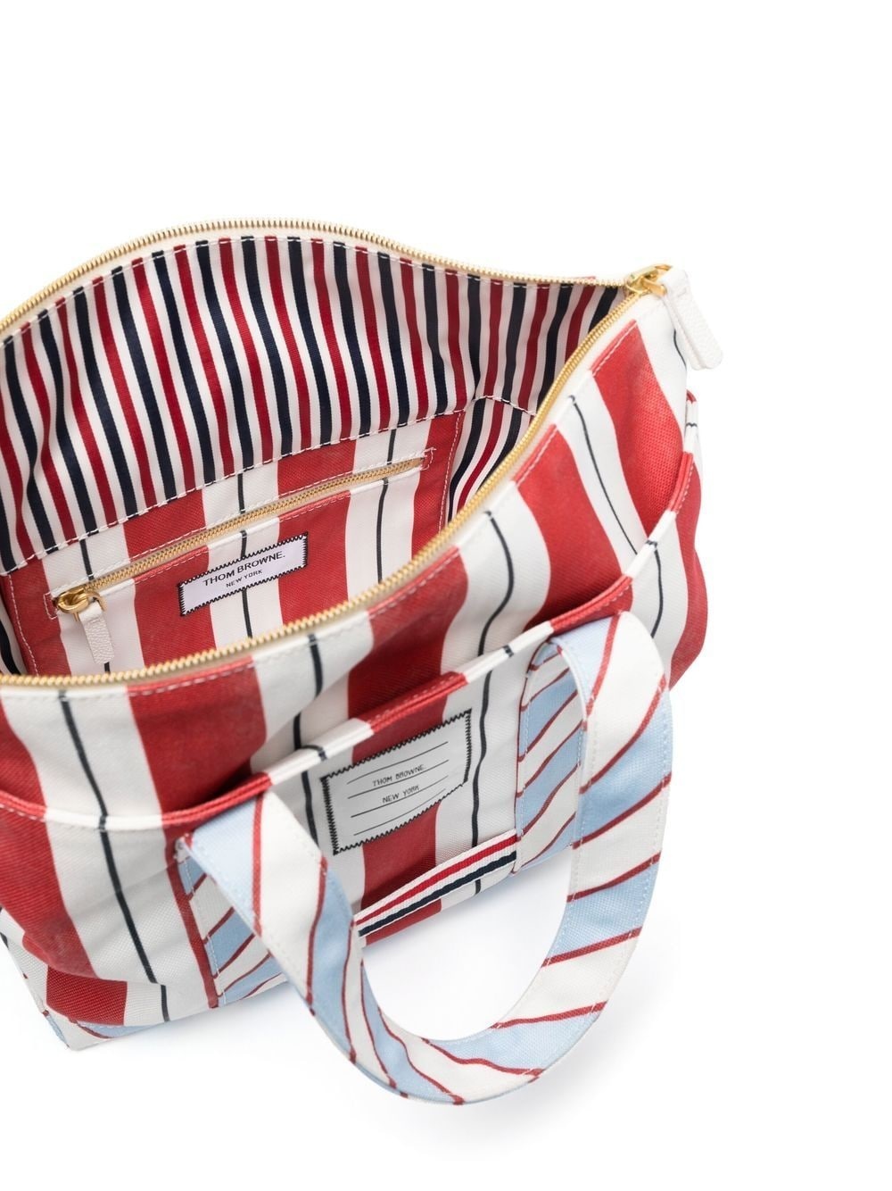 signature stripe-pattern tote bag - 5