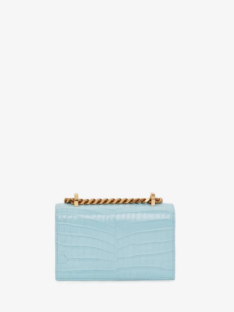 Mini Jewelled Satchel in Pale Blue 3