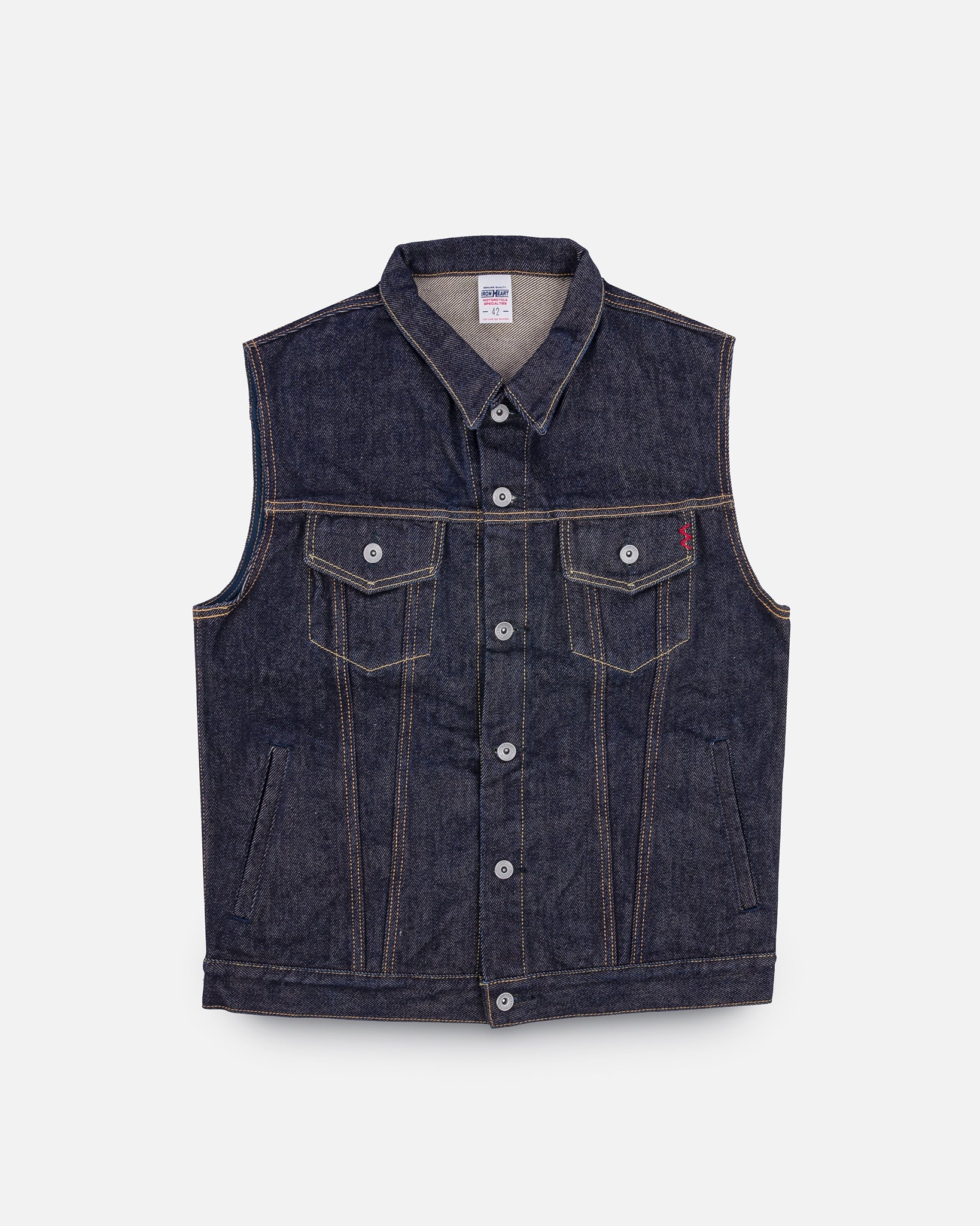IH-526SV 21oz Selvedge Denim Modified Type III Vest - Indigo - 1