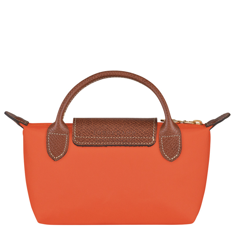 Le Pliage Original Pouch with handle Orange - Recycled canvas 4