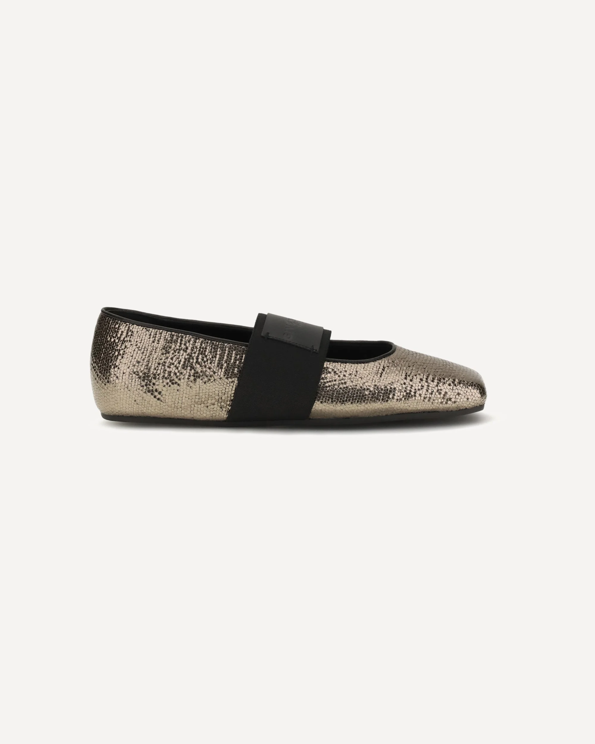 Sliced Square Ballerinas in textured leather - 1