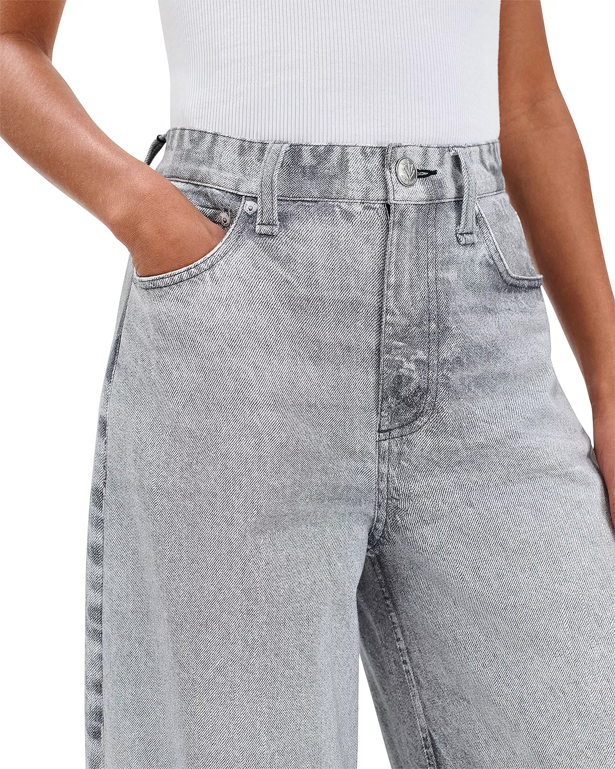 Miramar Sofie Wide Leg Jeans in Icey Gray - 4