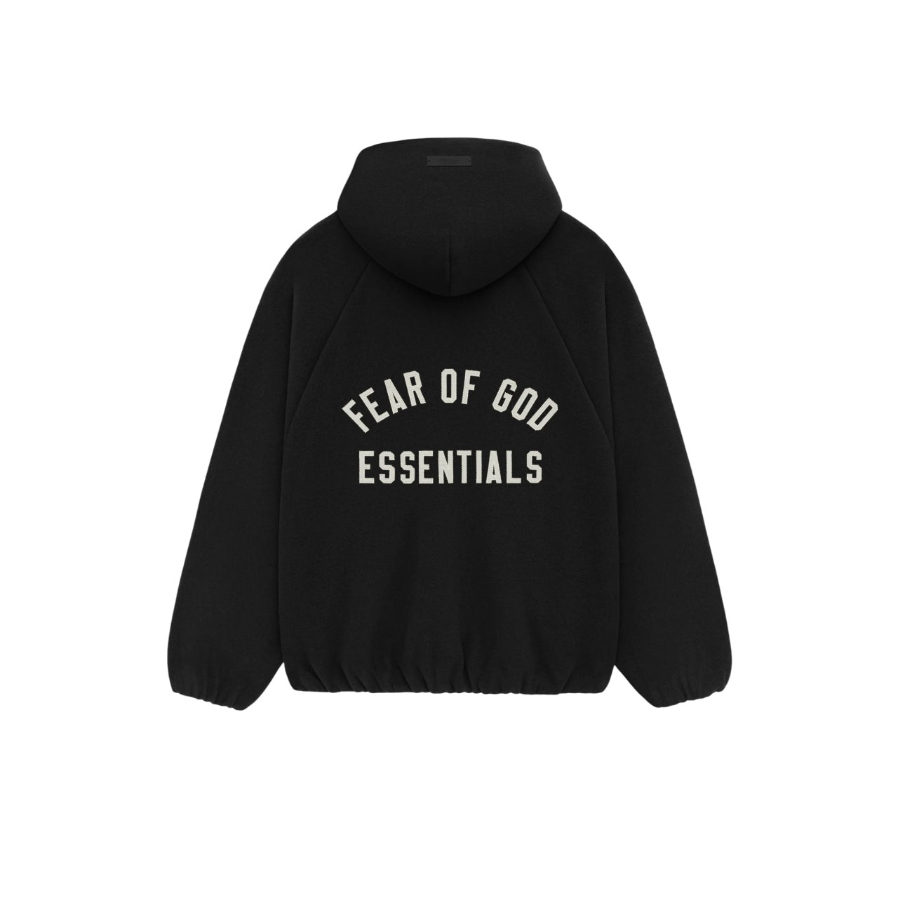 Fear of God Essentials SS25 Relaxed Brushed Hooded Jacket 'Black' 202HO246250F - 2